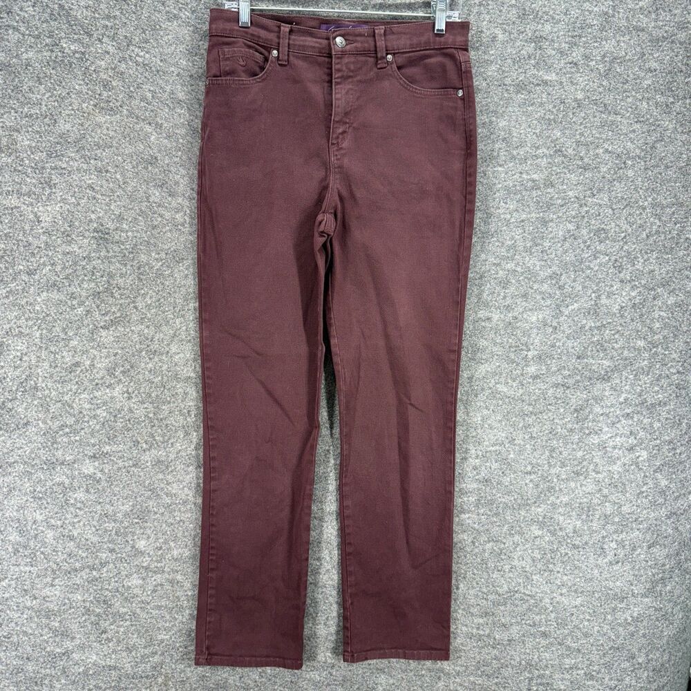 Gloria Vanderbilt Jeans Women 6 Purple Denim Dark Wash Amanda High Rise Pockets